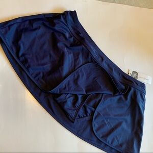Navy blue Swim skirt skirtini wrap skirt with attached bikini bottom new summer